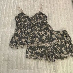 Soma Cool Nights Pajama Set with Lace Trim